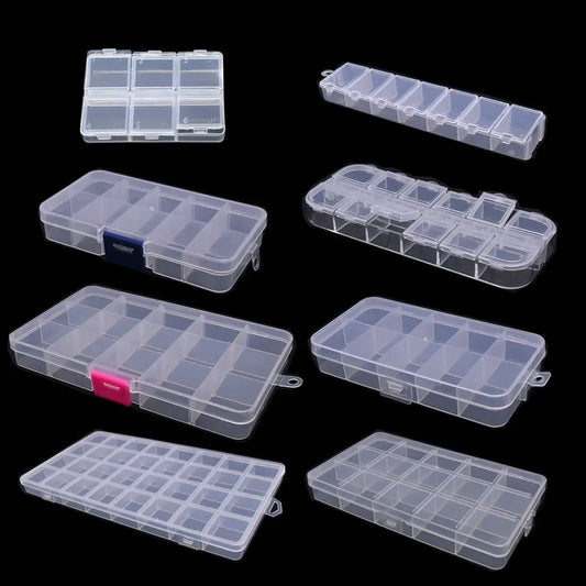 Compartments Plastic Storage Box Organizer Jewelry Container