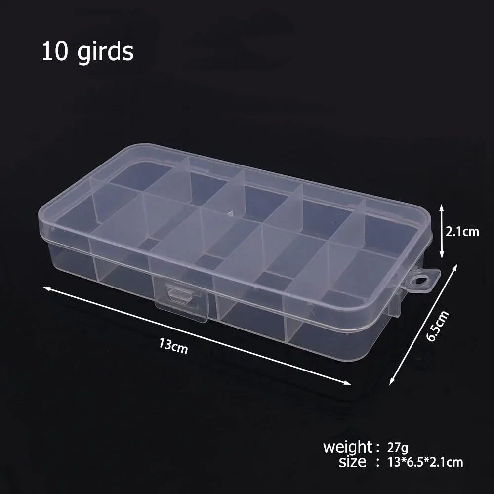 Compartments Plastic Storage Box Organizer Jewelry Container