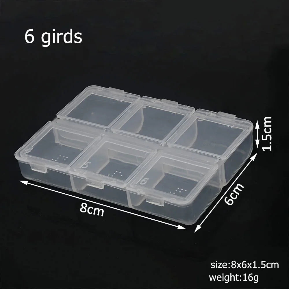Compartments Plastic Storage Box Organizer Jewelry Container