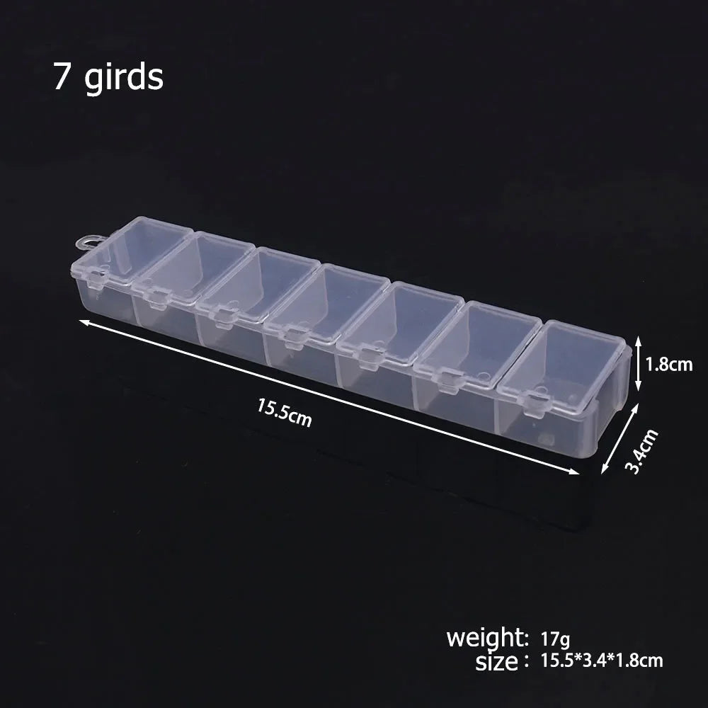 Compartments Plastic Storage Box Organizer Jewelry Container
