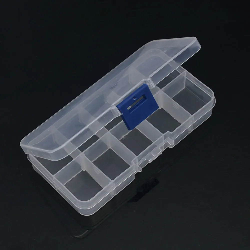 Compartments Plastic Storage Box Organizer Jewelry Container