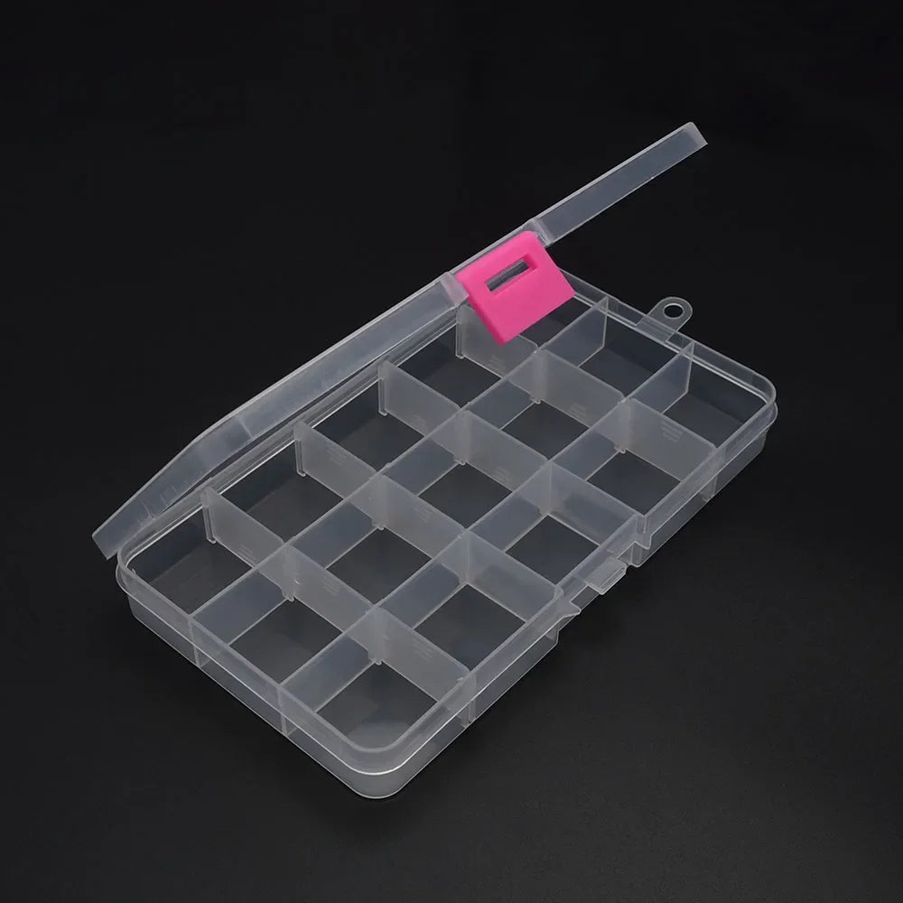 Compartments Plastic Storage Box Organizer Jewelry Container
